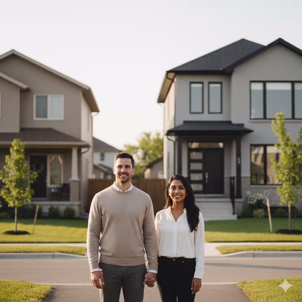 House with sold sign